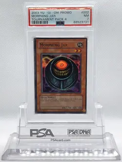 YUGIOH TP4-002 MORPHING JAR SUPER RARE HOLO FOIL PSA 7 NM #68523731 - Image 1