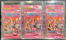 Lot 3 One Piece Visual Adventure EX Booster Packs Sealed 2002 Japanese Bandai - Image 1