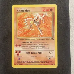 Hitmonlee 22/62 Pokemon Card TCG Fossil Set Unlimited Non Holo - Image 2