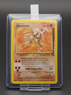 Hitmonlee (22/62) Non Holo Fossil Set Rare Pokemon Card - Image 3