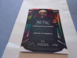 2023 Leaf Metal Draft #1/1 Aidan O'Connell Auto RC "GOLD PRISMATIC" Raiders QB! - Image 2