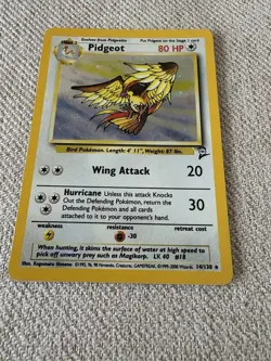 Pokemon Pidgeot TCG Base Set 2 Holo Unlimited Rare Card 14/130 MP/HP - Image 1