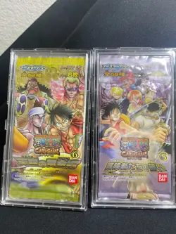 Lot 5 Vintage One Piece Card Game Booster Packs 2004 Carddass EX Sealed Bandai J - Image 2