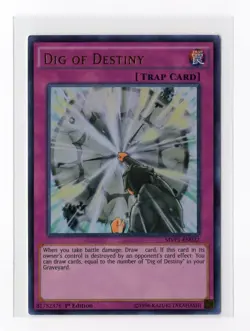YuGiOh Card - Dig of Destiny MVP1-EN022 - 1st Ed. Ultra Rare - Image 1
