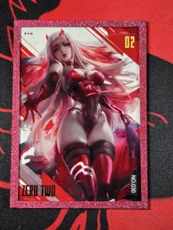 Zero Two Goddess Story Anime Waifu Card - GLAZED LIGHT & SHADOW - NO-030 - Image 1