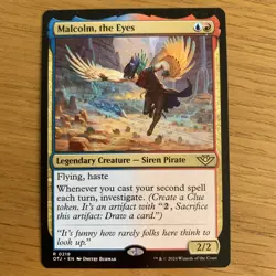 MTG Malcolm, the Eyes [Outlaws of Thunder Junction] Rare Magic The Gathering - Image 1