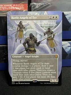 Battle Angels of Tyr Borderless Commander Legends Baldur's Gate CLB Unplayed NM - Image 1