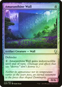 Amaranthine Wall FOIL - Dominaria MAGIC MTG NM ARTIFACT CREATURE WALL - Image 1