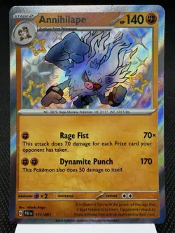 Annihilape 171/091 - Shiny Holo Rare - Paldean Fates Pokemon Card NM - Image 1