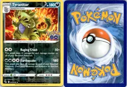 Tyranitar 043/078 Holo R Pokemon GO Pokemon Reverse Holo NM - Image 3