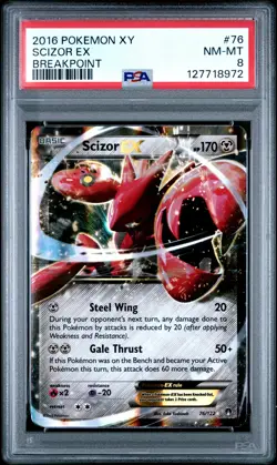2016 Pokemon Xy Breakpoint Scizor EX Breakpoint PSA 8 #76 - Image 1