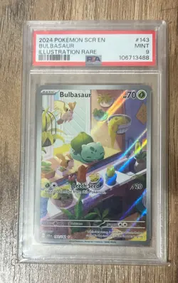 2024 Pokemon Bulbasaur Illustration Rare Mint 9 PSA Stellar Crown - Image 1