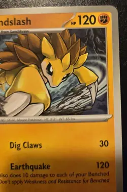 Sandslash 098/167 Uncommon Scarlet & Violet: Twilight Masquerade Pokemon TCG - Image 3