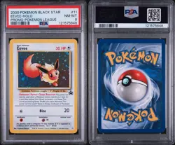 2000 POKEMON PROMO BLACK STAR #11 EEVEE-HOLO PROMO-POKEMON LEAGUE PSA 8 - Image 2