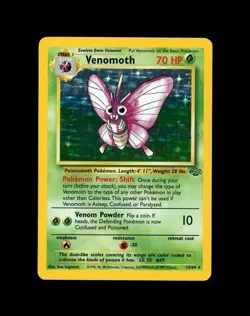 1999 WOTC Pokemon JUNGLE VENOMOTH HOLO 13/64! RARE NM - - Image 1