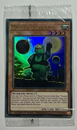 Masked Ninja Ebisu LART-EN064 •SEALED• Ultra Rare Limited Edition Promo Yu-Gi-Oh - Image 1