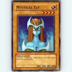 Yugioh Mystical Elf LOB-062 Unlimited Super Rare Holo - MP-LP 💎 - Image 1