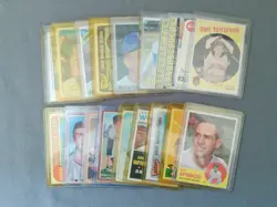 Topps Baseball 19 Card Lot - Cards are from 1950's, 60's, and 70's - Image 1