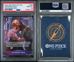 2025 One Piece OP12 EN Treasure Rare #063 Vinsmoke Sanji PSA 10 GEM MINT - Image 3
