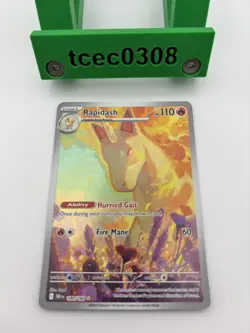 Pokemon - Rapidash - Holo Illustration Rare Card 189/182 - Destined Rivals - NM - Image 2