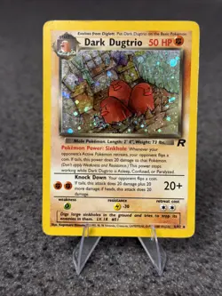 🔥 Dark Dugtrio 6/82 Holo Rare 🌀 SWIRL 🌀 MP | Team Rocket WOTC Pokemon Card - Image 1