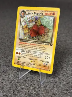 🔥 Dark Dugtrio 6/82 Holo Rare 🌀 SWIRL 🌀 MP | Team Rocket WOTC Pokemon Card - Image 3