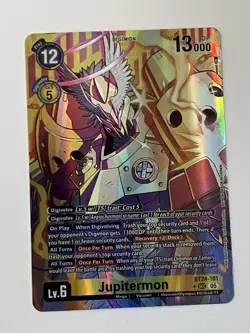 Digimon Card Game Jupitermon BT24-101 SEC Alternate Art NM - Image 1