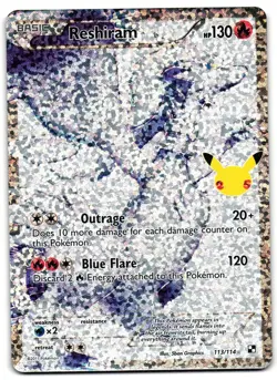 Reshiram 113/114 - Celebrations: Classic Collection Pokemon TCG - NM Card - Image 1