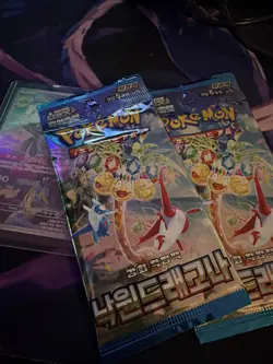 Pokemon Cynthia's Roserade Arena Korean NM With extra Packs And Cards - Image 2
