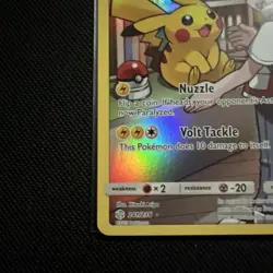 Pokemon Pikachu TCG Cosmic Eclipse Full Art Holo Card 241/236 Secret Rare - Image 5