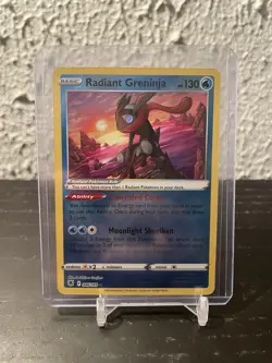 Pokemon TCG Radiant Greninja Sword & Shield Astral Radiance Holo Card 046/189 - Image 1