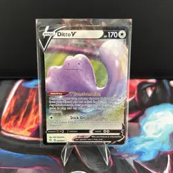 Pokemon Card Ditto V 050/072 Shining Fates Half Art Rare Near Mint - Image 1