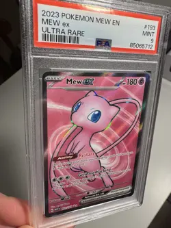 2023 POKEMON MEW EN 151 ULTRA RARE #193 MEW EX PSA 9 - Image 1