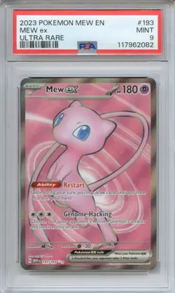 2023 Pokemon 151 Mew ex Full Art #193/165 PSA 9 MINT Ultra Rare SV1 EN - Image 1