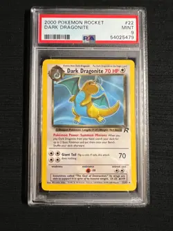 PSA 9 MINT Dark Dragonite 22/82 Non-Holo 2000 Pokemon Team Rocket WOTC - Image 1
