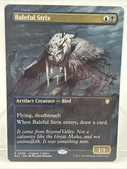 Baleful Strix (Borderless) Commander: Bloomburrow Regular - Image 1