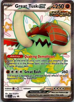 Great Tusk ex Promo SV: Scarlet & Violet Promo Cards 072 NM - Image 1