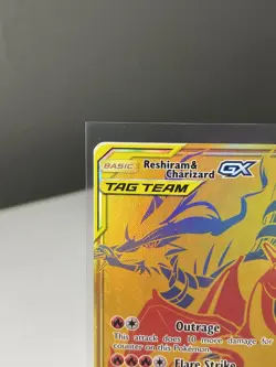 Pokemon TCG Reshiram & Charizard GX SM247 Tag Team Promo Card NM Condition - Image 2