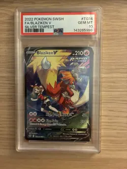 PSA 10 Blaziken V TG14/TG30 Pokemon Silver Tempest Trainer Gallery Sword Shield - Image 1