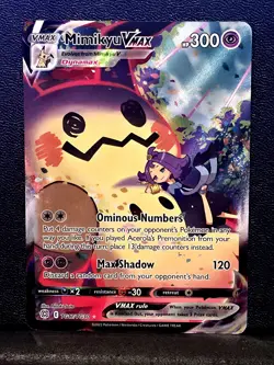 Pokemon TCG Mimikyu VMAX Ultra Rare Full Art Holo TG17/TG30 300 HP - Image 1