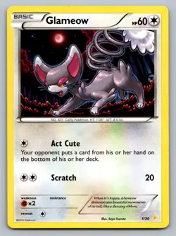 Pokemon TCG XY Trainer Kit: Pikachu Libre & Suicune Glameow (1) 1/30 - Image 1