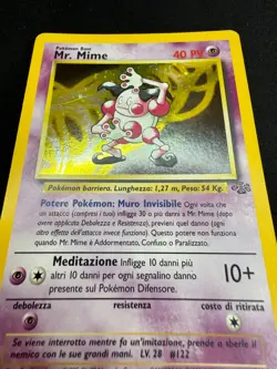 Pokemon Mr. Mime 6/64 Jungle Rara Holo Unlimited Wizards ITA Carte Vintage - Image 4