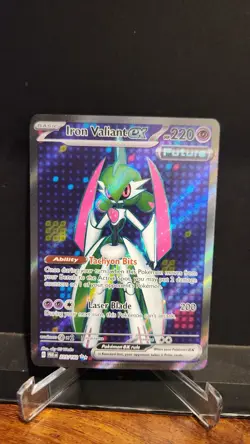 Pokemon TCG Iron Valiant EX Paradox Rift 225/182 Holo Ultra Rare - Image 1