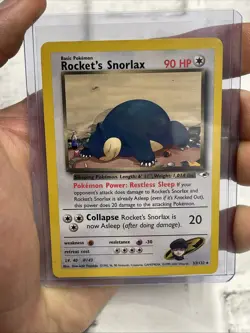 Rocket’s Snorlax 33/132 Gym Heroes Non-Holo Rare WOTC Pokemon TCG Card LP/Nm Vtg - Image 1