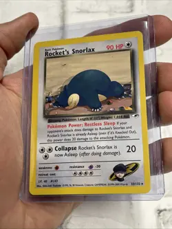 Rocket’s Snorlax 33/132 Gym Heroes Non-Holo Rare WOTC Pokemon TCG Card LP/Nm Vtg - Image 2