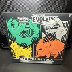 Pokemon Sword & Shield Evolving Skies Elite Trainer Box Leafeon Umbreon 65 Cards - Image 1