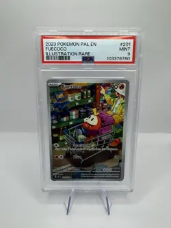 2023 POKEMON PAL EN-PALDEA EVOLVED ILLUSTRATION RARE #201 FUECOCO PSA 9 - Image 1