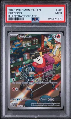 2023 POKEMON PAL EN-PALDEA EVOLVED ILLUSTRATION RARE #201 FUECOCO PSA 9 - Image 1