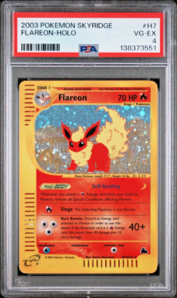 SWIRL PSA 4 2003 Skyridge Flareon Holo Foil H7/H32 WOTC E-Reader Pokemon - Image 1