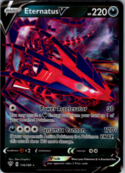 Eternatus V 116/189 Darkness Ablaze Ultra Rare Holo Pokemon TCG Card NM - Image 1